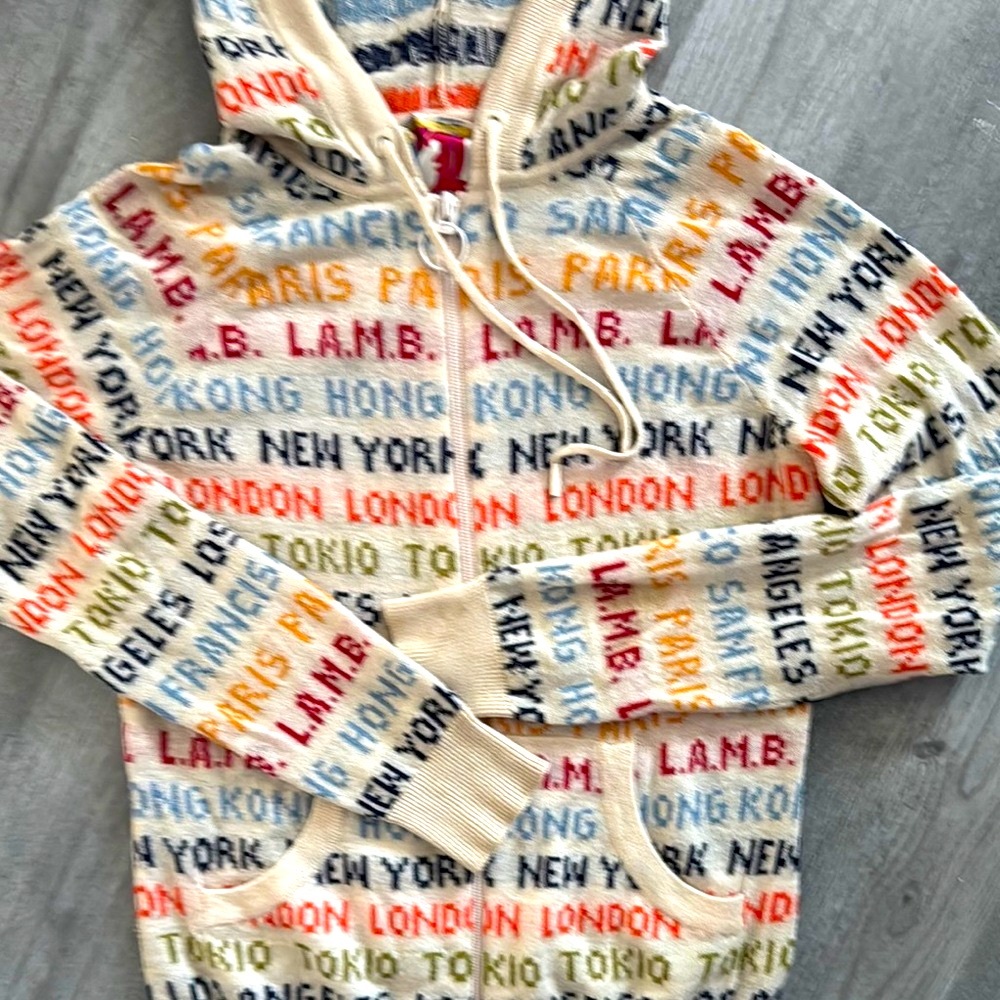 L.A.M.B. 2007 Vintage All Cities Cashmere Zip Up Hoodie - Picture 3 of 16